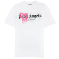 Palm Angels Beach Sprayed T Shirt White Fuchsia