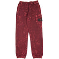Stone Island 61438 Cotton Fleece + Off-dye Ovd Treatment Track Pant Burgundy V0012