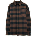 Palm Angels Classic Logo Check Overshirt Black Light Grey