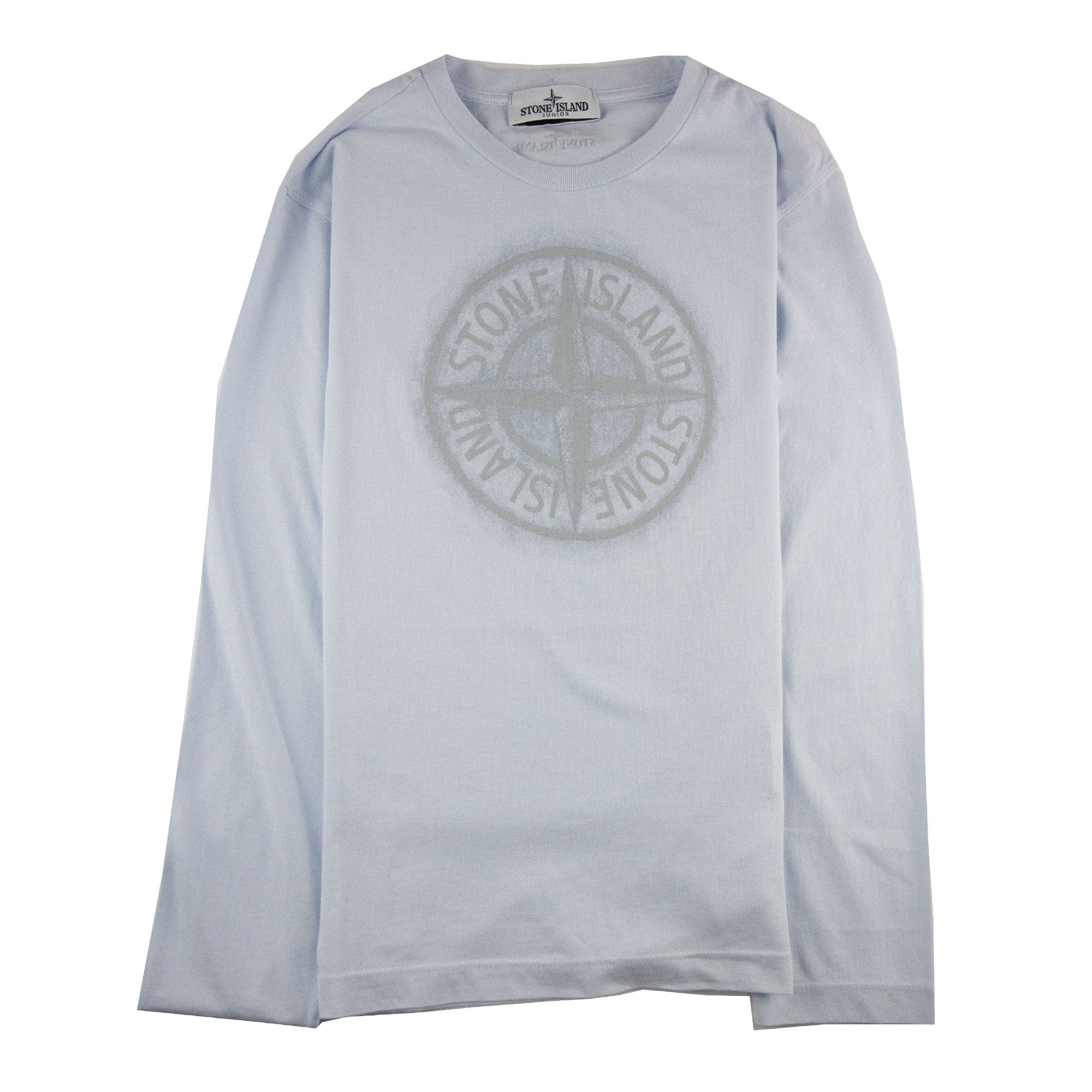 Stone Island Junior 21154 Compass L/s T Shirt Pale Blue V0040