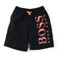 Hugo Boss Kids Thigh Branded Swimshorts Black/orange