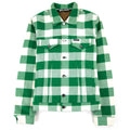 Palm Angels Curved Logo Check Jacket Green 310