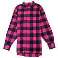 Palm Angels Flannel Curved Logo Overshirt Fuchsia Light Grey