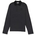 Versace Collection Embroidered Medusa Logo L/s Polo Black