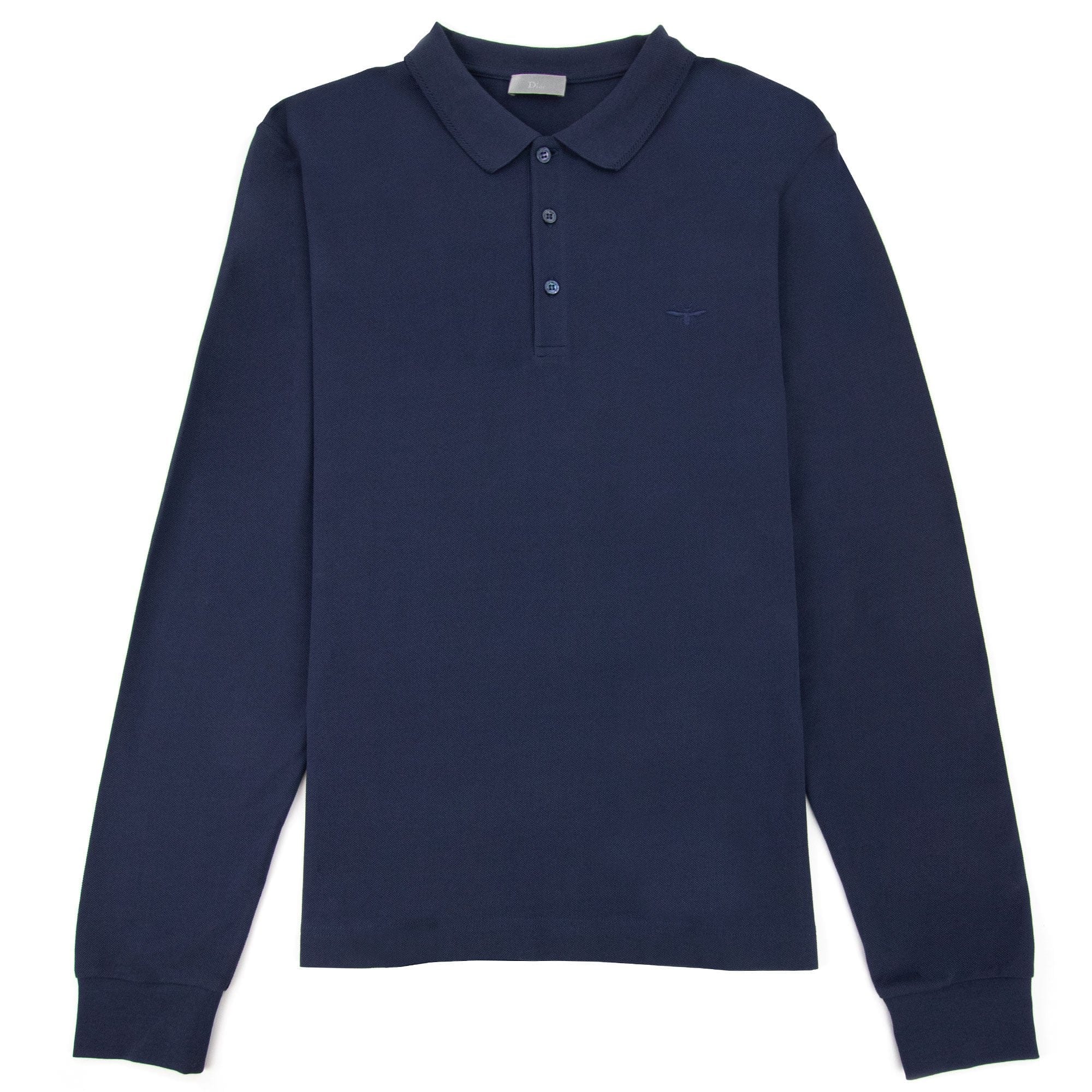 Christian Dior Bee Embroidery L/s Polo Navy