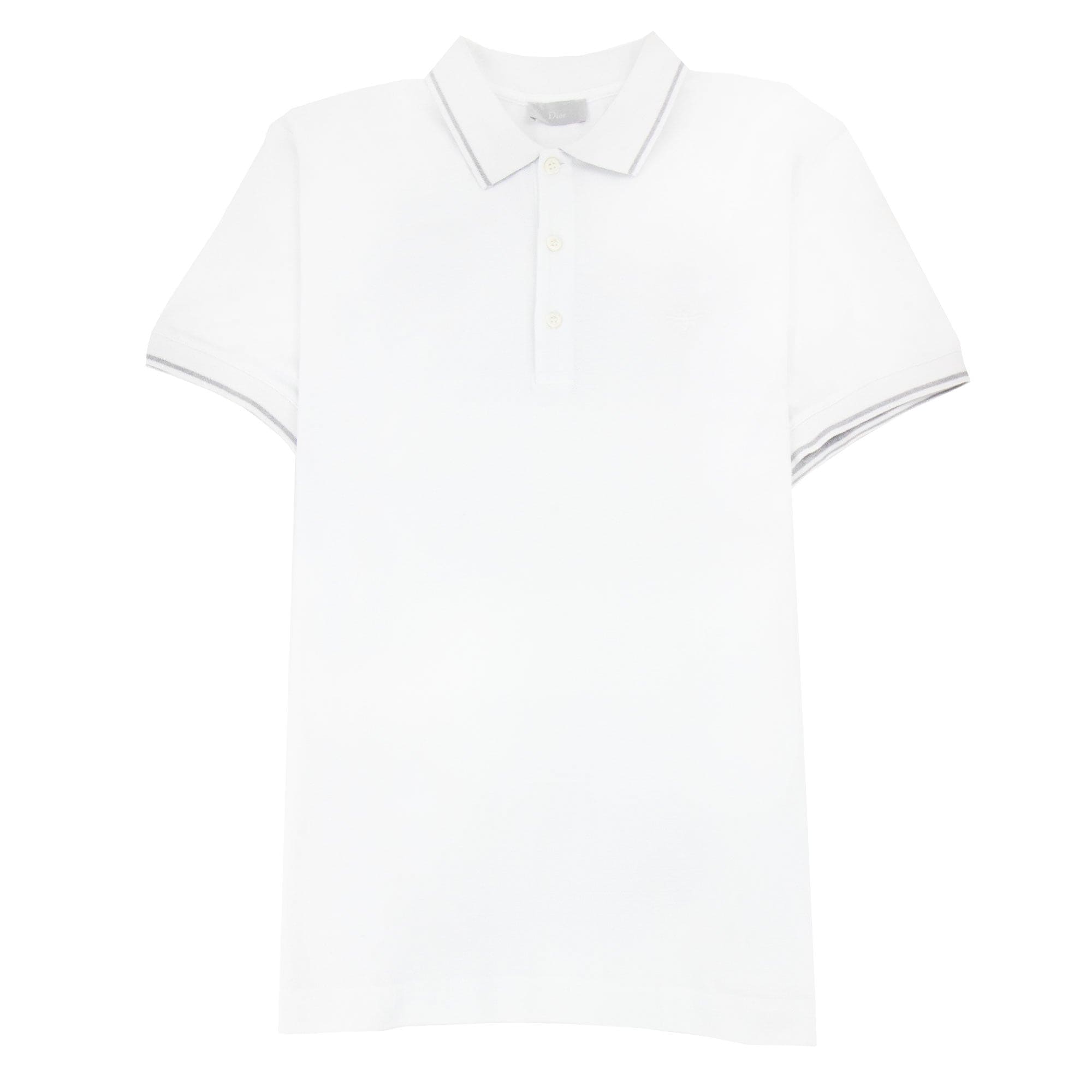 Christian Dior Bee Embroidery Polo S/s White