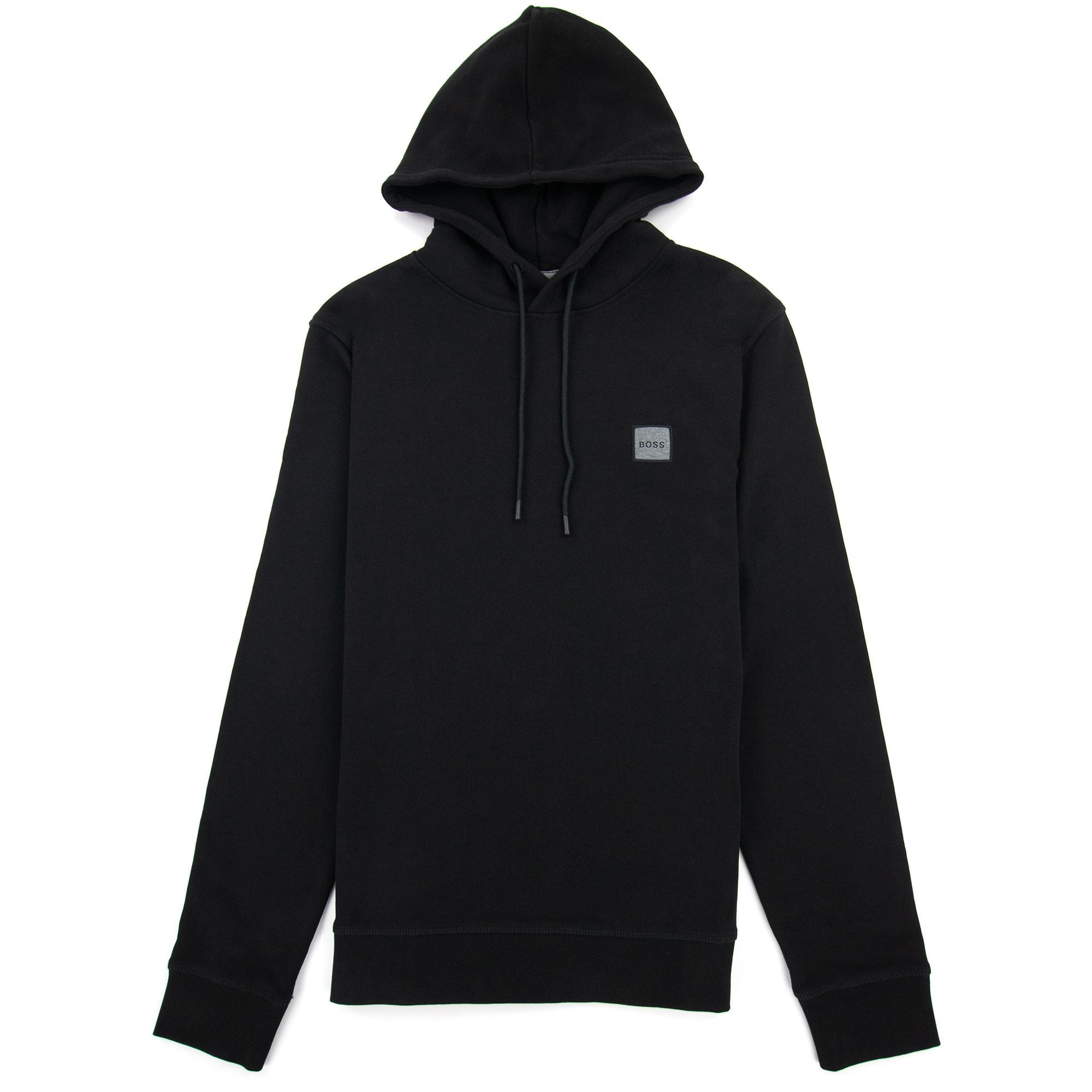 Hugo Boss Wetalk 1 Patch Logo Hoodied Sweatshirt Black 001