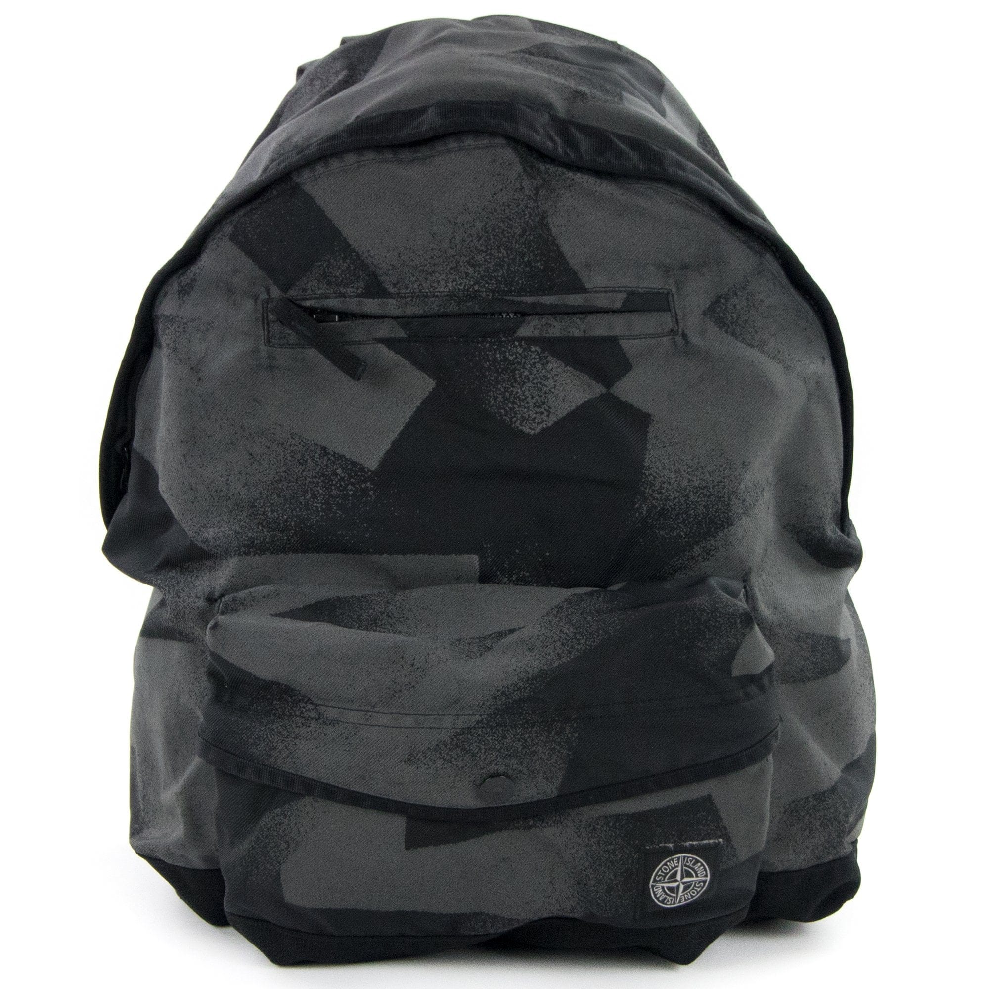 Stone Island Junior 90364 S.I. Dazzle Reflective Camouflage On Worsted Black V0029