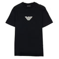 Emporio Armani Felt Eagle Patch Tencel Blend T Shirt Black 999