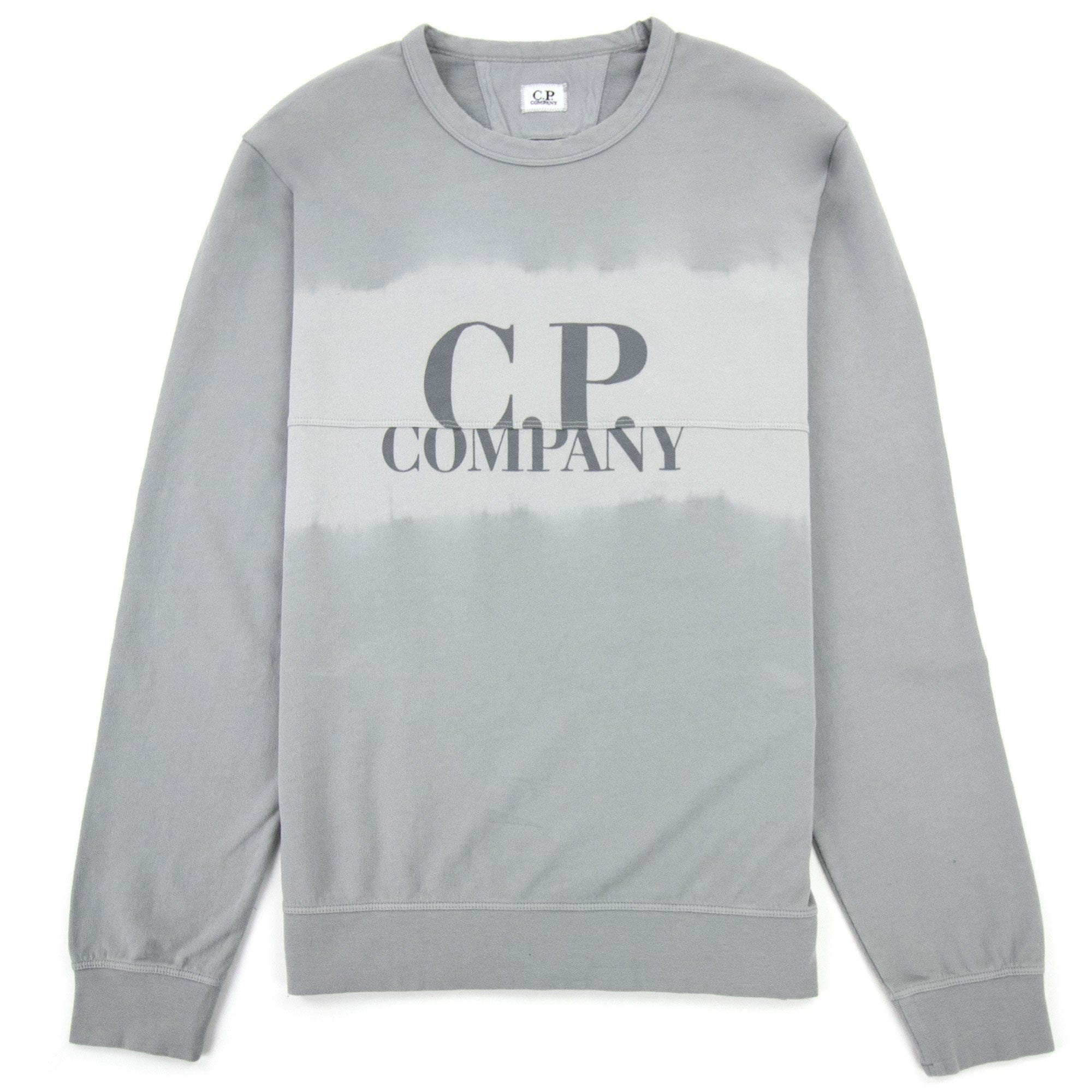 CP Company Light Fleece Tie-dye Logo Sweatshirt Griffin Grey 937