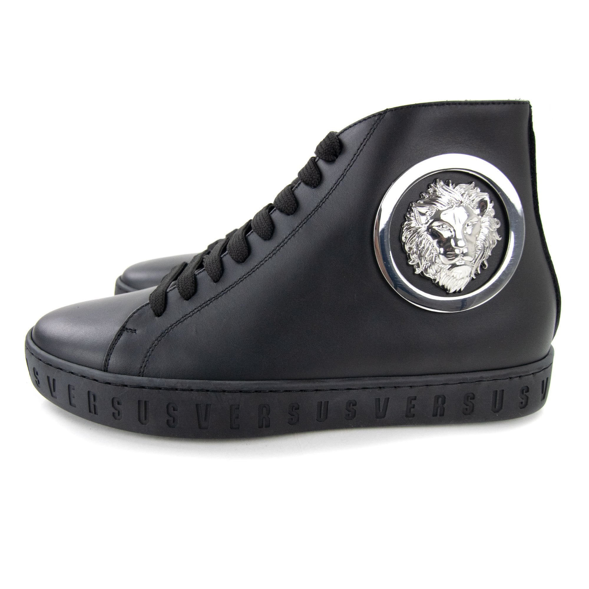 Versace Versus Lion Head High Top Sneaker Black