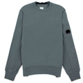 CP Company Diagonal Raised Fleece Lens Crew Sweatshirt Dark Shadow Grey 978