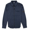 Cp Company Emerized Gabardine Zipped Shirt Navy 888