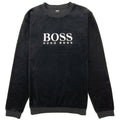 Hugo Boss Embroidered Logo Velour Loungewear Sweatshirt Black 001