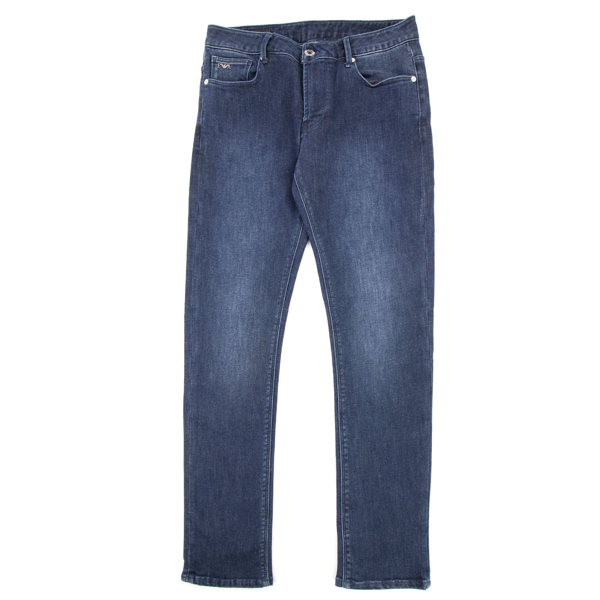 Emporio Armani J06 Slim Fit Warm Fleece Jeans Denim Blue 0942