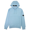 Cp Company Diagonal Raised Fleece Garment Dyed Lens Hoodie Sky Blue 832