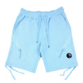 Cp Company Diagonal Raised Fleece Shorts Sky Blue 832