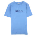 Hugo Boss Kids Rubber Logo S/s T Shirt Pale Blue