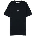 Stone Island Junior Logo Print T Shirt Black V0029