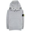 Stone Island Junior Arm Badge Hooded Sweatshirt Grey V0064