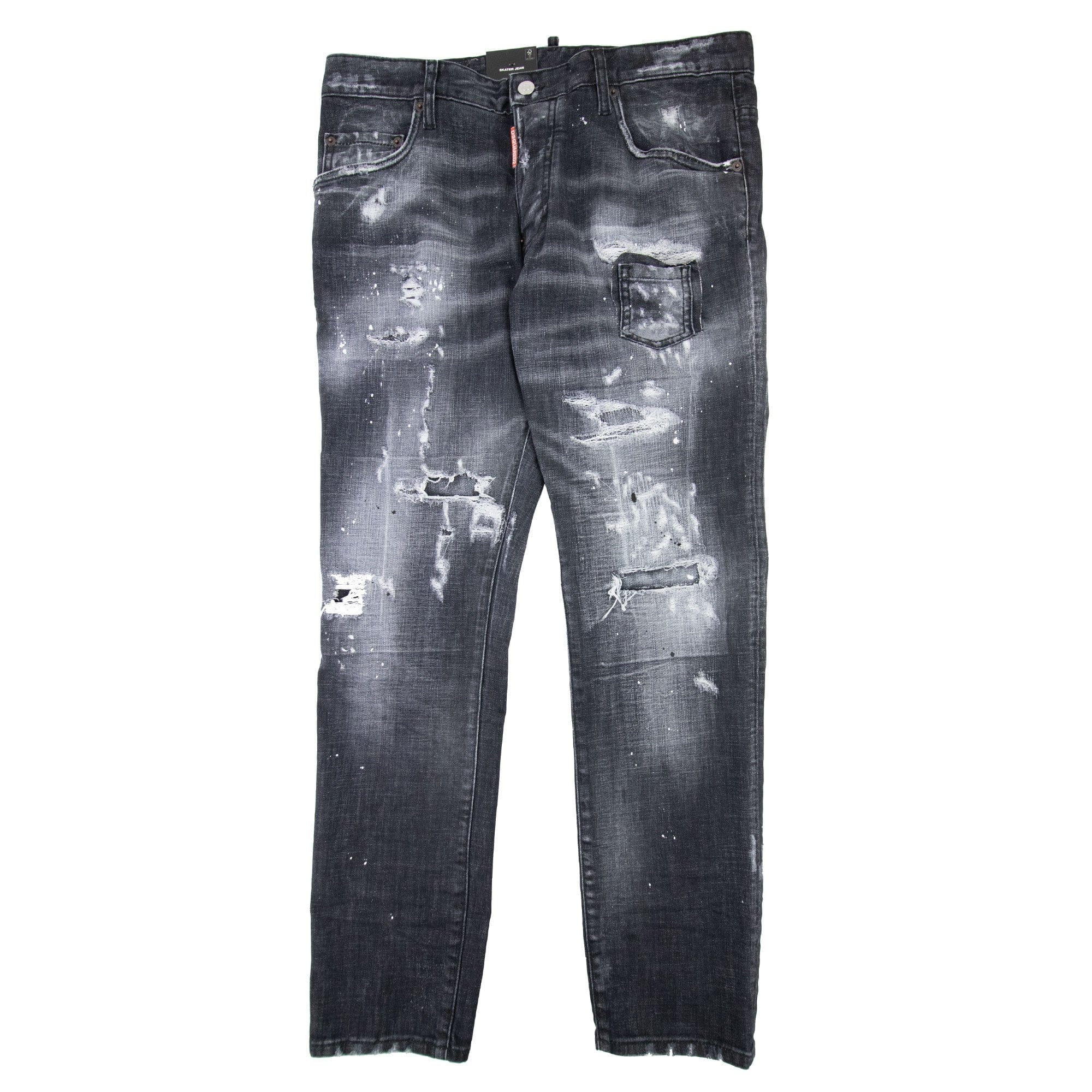 Dsquared2 Black Ripped Wash Skater Jean Black