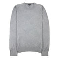 Emporio Armani All Over Logo Printed Knitted Sweatshirt Grey Melange