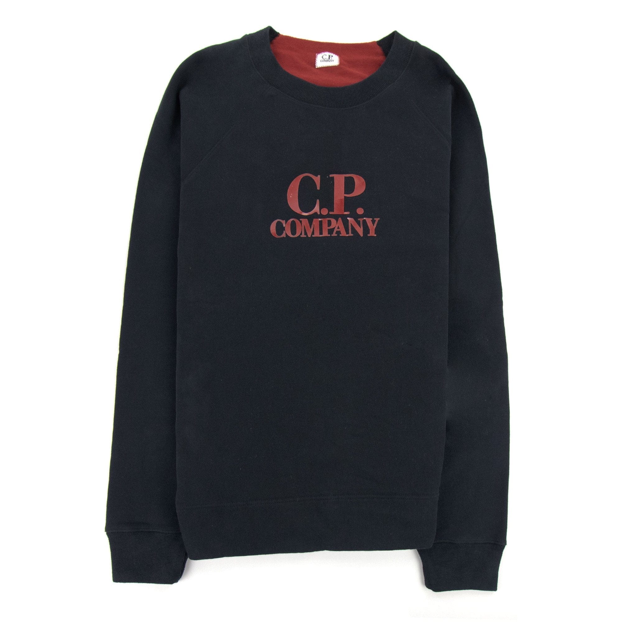 Cp Company Rubber Logo Sweatshirt Navy