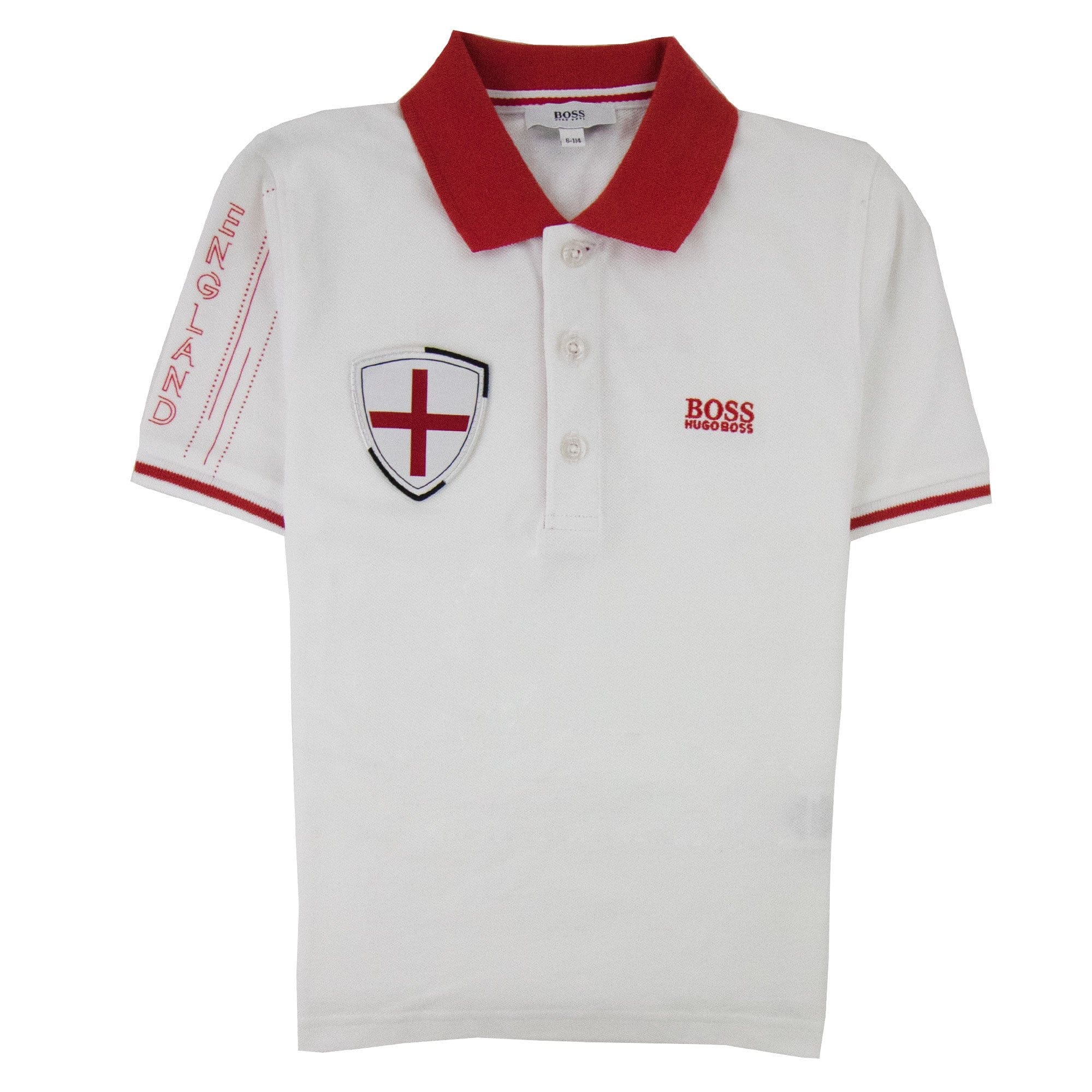 Hugo Boss Kids World Cup England S/s Polo White