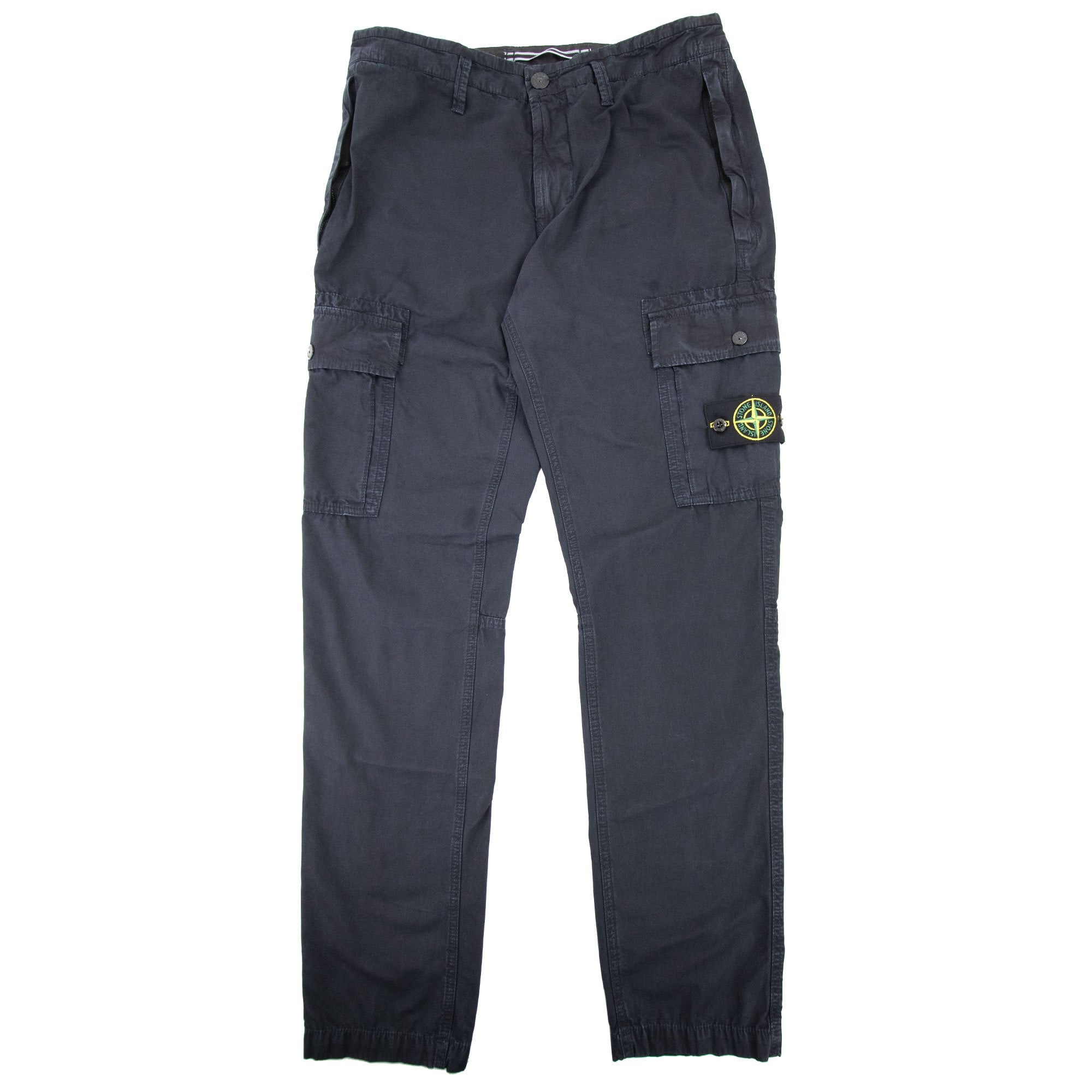 Stone Island Compass Badge Cargo Trousers Navy V0120
