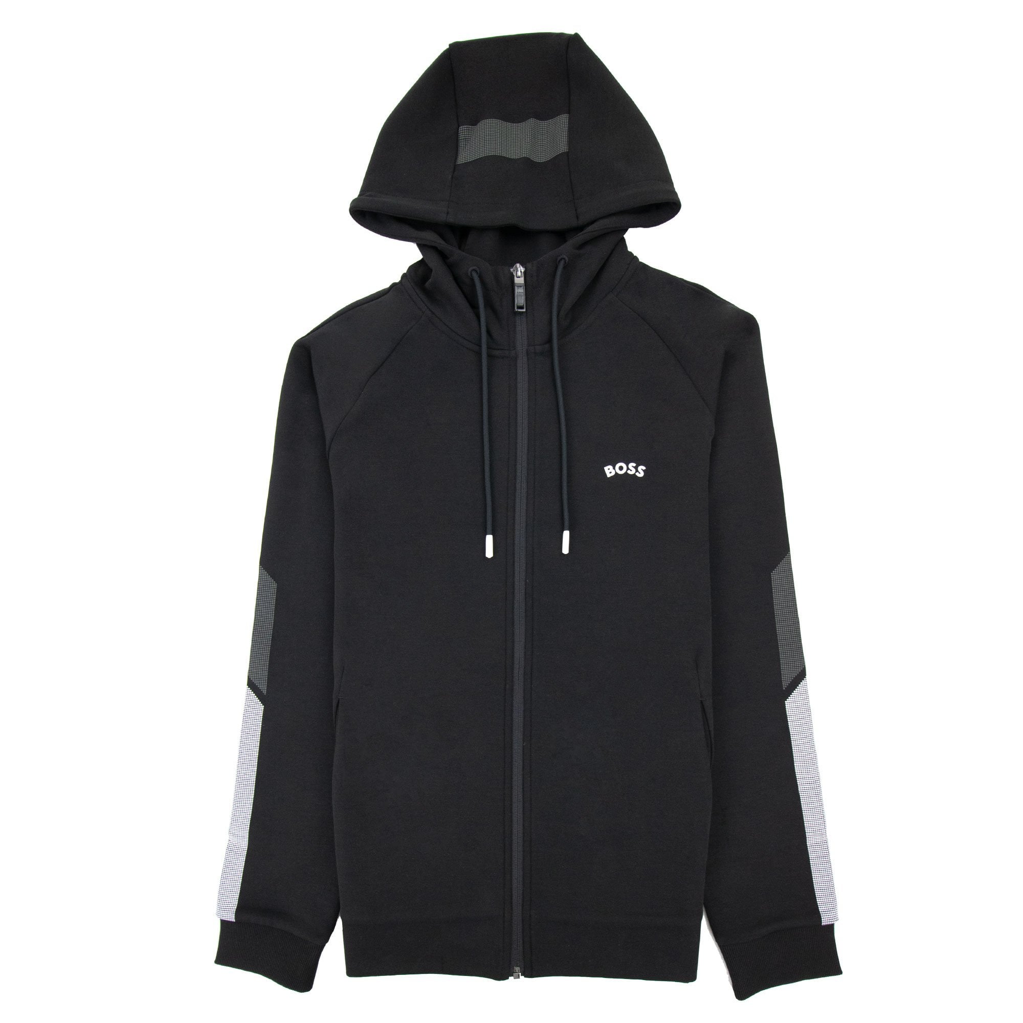 Hugo Boss Saggy 2 Curved Logo Hoody Black