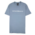 Emporio Armani Pima-jersey T-shirt With Logo Petrol Blue