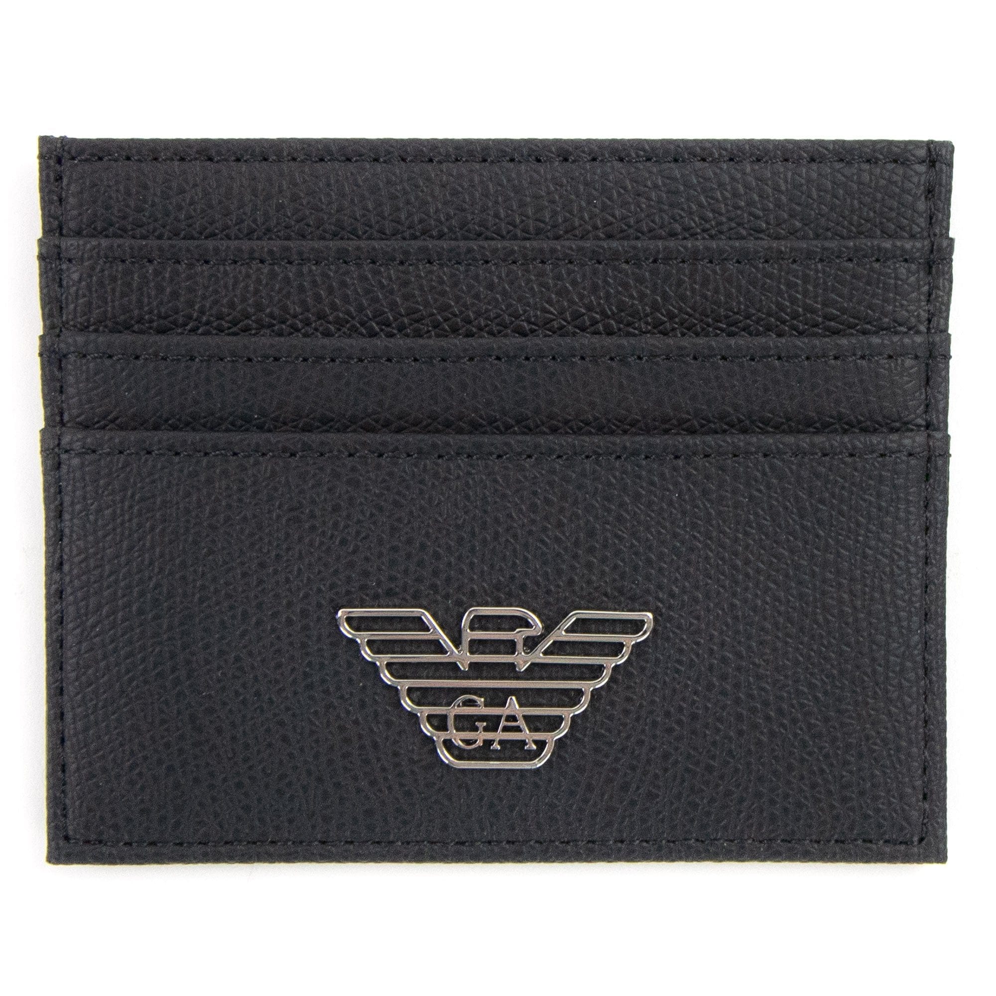 Emporio Armani Card Holder With Eagle Plaque Black