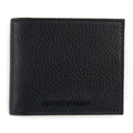 Emporio Armani Tumbled Leather Wallet With Coin Purse Black