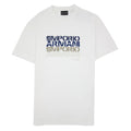 Emporio Armani Tencel Blend T-shirt With Felt Lettering White