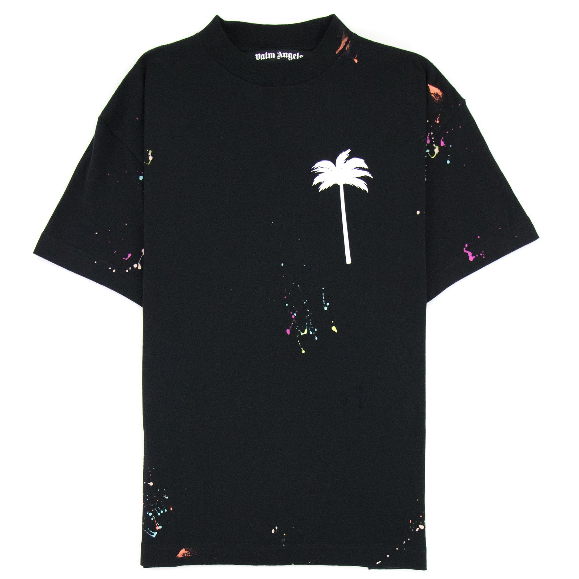 Palm Angels Pxp Painted Classic T Shirt Black/white