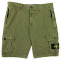 Stone Island L11wa Garment Dyed Canvas Shorts Olive V0158