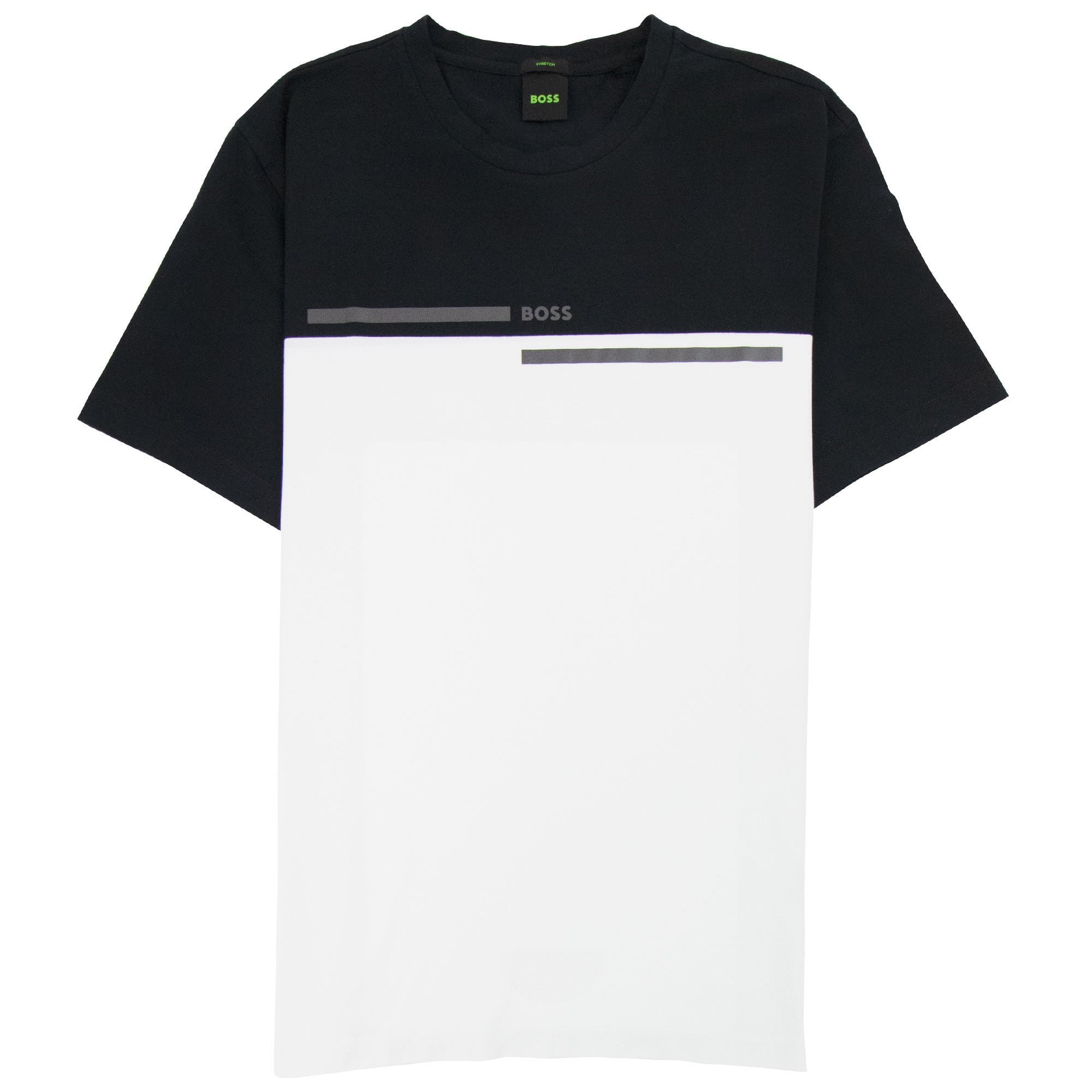 Hugo Boss Tee 4 Logo Print T Shirt Black/White 001