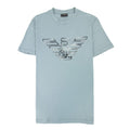 Emporio Armani Pima-jersey T-shirt With Graffiti Logo Green