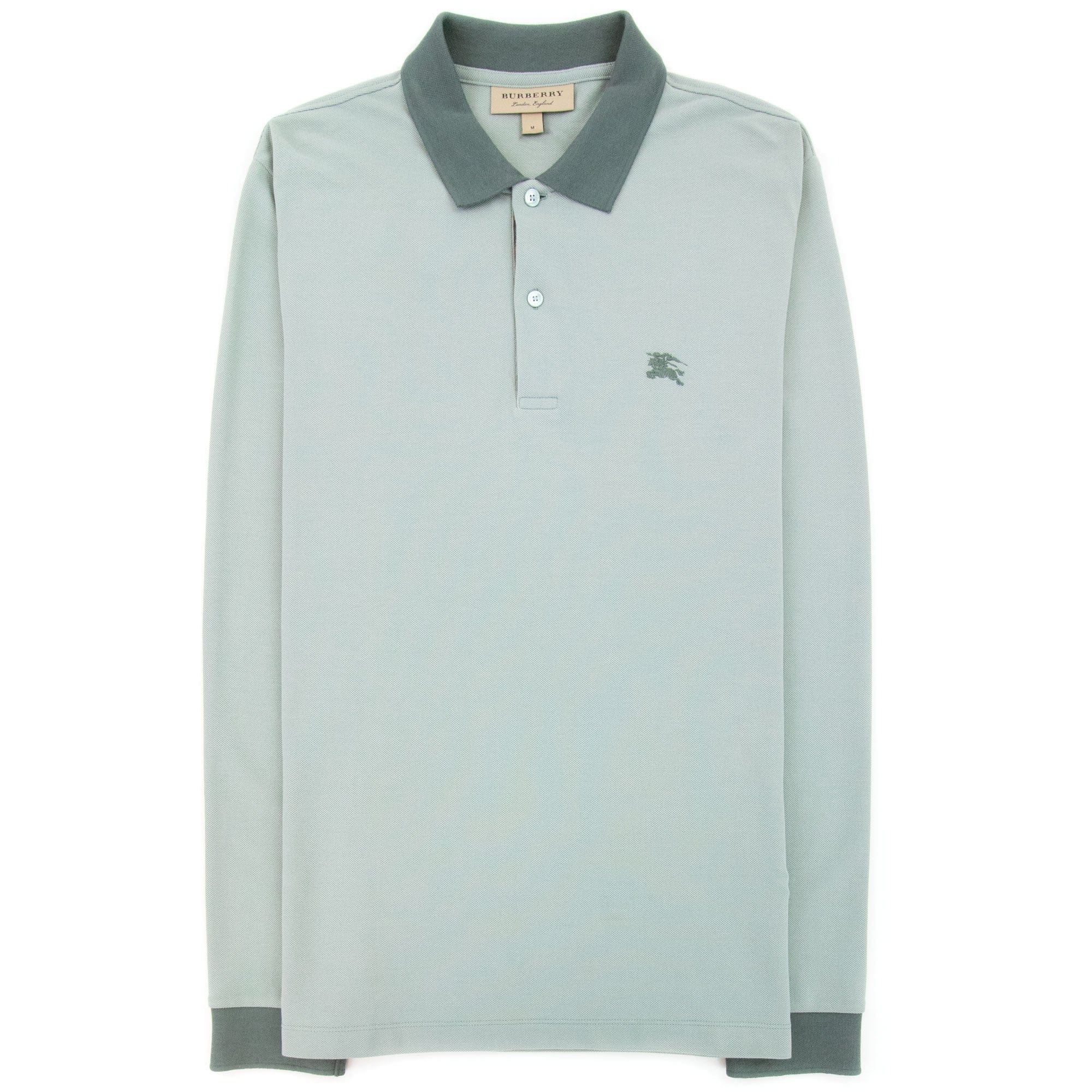 Burberry Lawford L/s Polo Eucalyptus Green