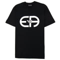 Emporio Armani Tencel-blend Jersey T-shirt With R-eacreate Logo Black