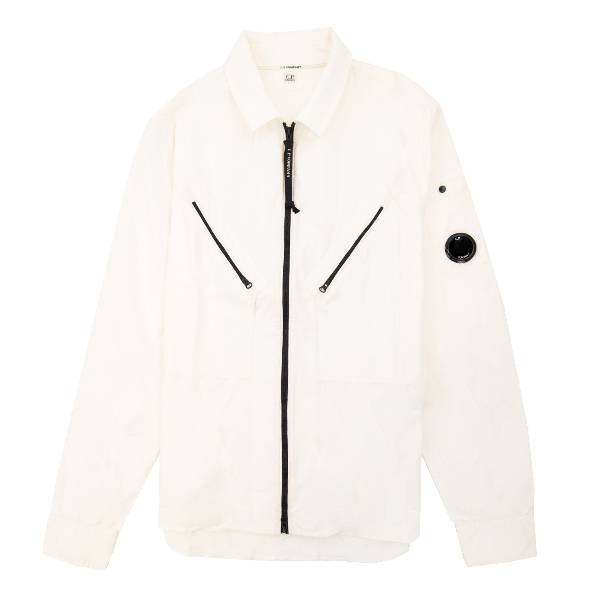 Cp Company Cotton Rip Lens Overshirt White 103