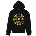 Versace Jeans Couture Vemblem Logo Hoodied Sweatshirt Black/gold