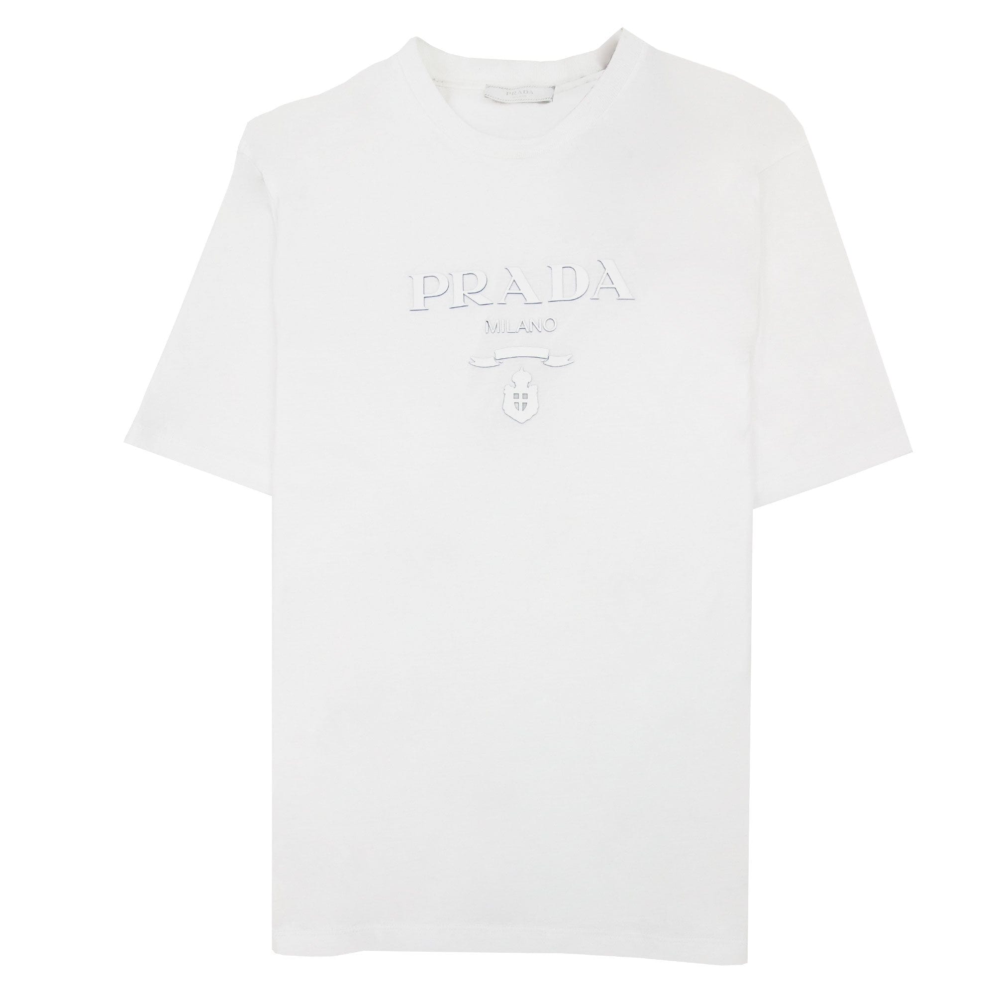 Prada Prada Milano Silicone Logo T-shirt White