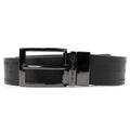 Emporio Armani Reversible Leather Belt With Embossed Logo Lettering Black/Brown
