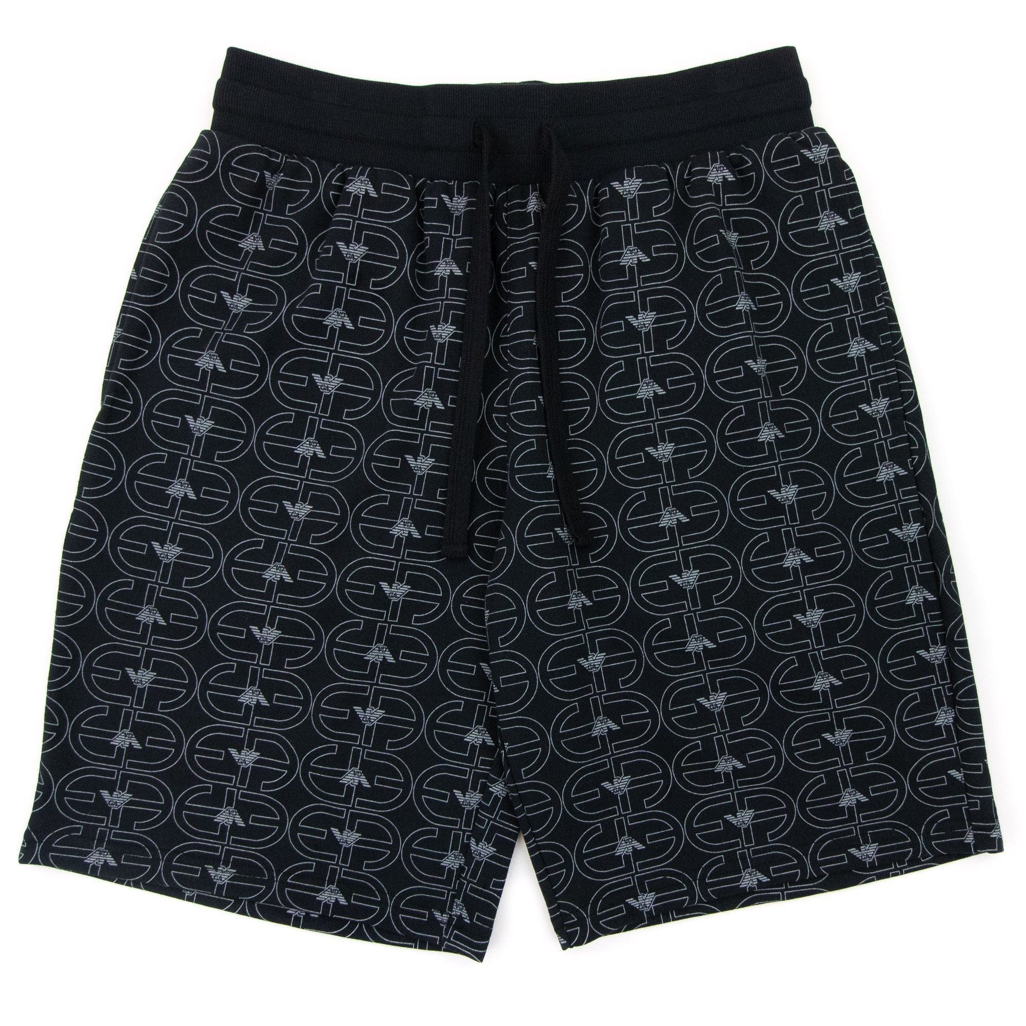 Emporio Armani Logo Loungewear Bermuda Shorts Black