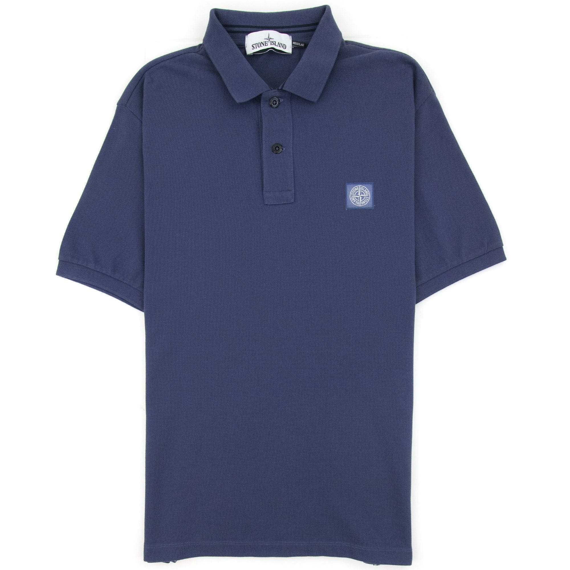 Stone Island Patch Logo Reg Fit Polo Purple V0027