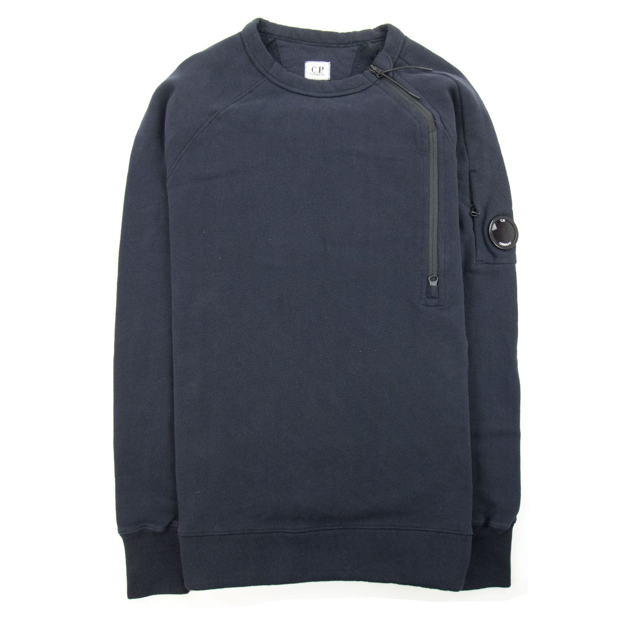 Cp Company Pro Tek Crewneck Zip Sweatshirt Navy 888