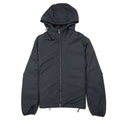 Emporio Armani Hooded Nylon Jacket With All-over Jacquard Monogram Black