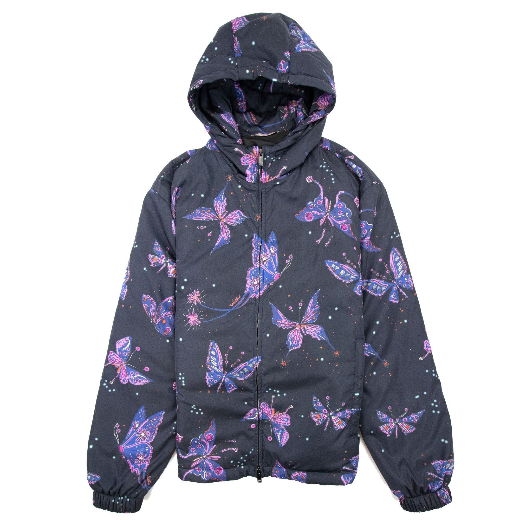 Valentino Utopia Butterfly Print Nylon Windbreaker Multi