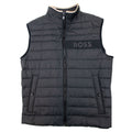 Hugo Boss Water-repellent Padded Gilet With 3d Logo Tape Black